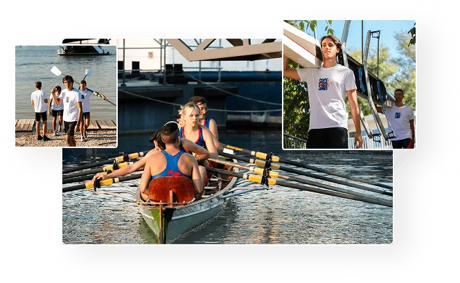 Članovi kluba na treningu i regati